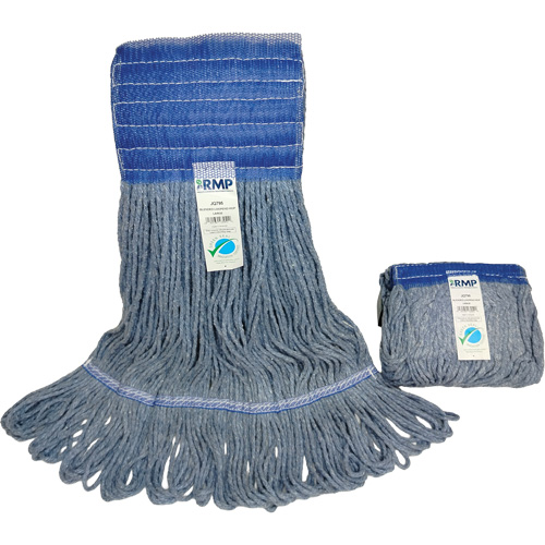 Wide-Band Mop Head, Antimicrobial/Floor Finishing/Specialty, Cotton/Rayon/Synthetic, Loop Style Waymarc Industries Inc
