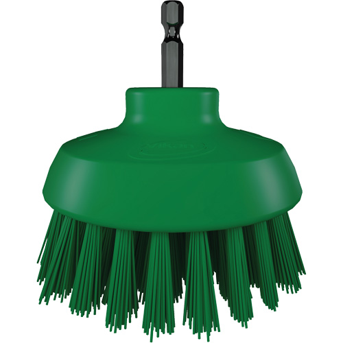 HyDrive Round Drill Brush, Extra Stiff Bristles, 3-1/10" Long, Green Waymarc Industries Inc
