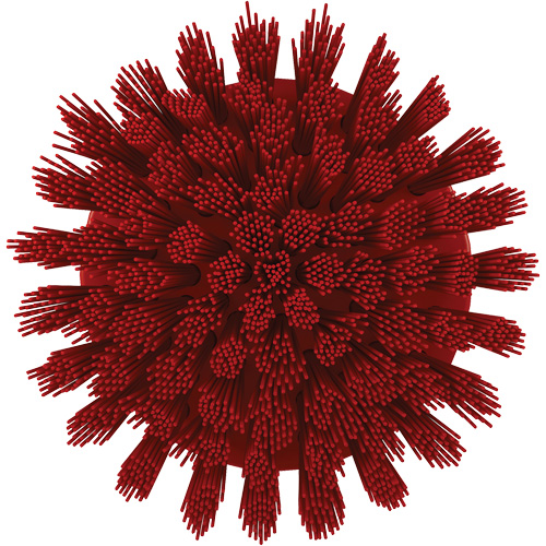 HyDrive Round Drill Brush, Extra Stiff Bristles, 3-1/10" Long, Red Waymarc Industries Inc