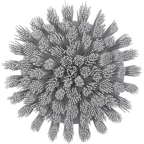 HyDrive Round Drill Brush, Extra Stiff Bristles, 3-1/10" Long, White Waymarc Industries Inc