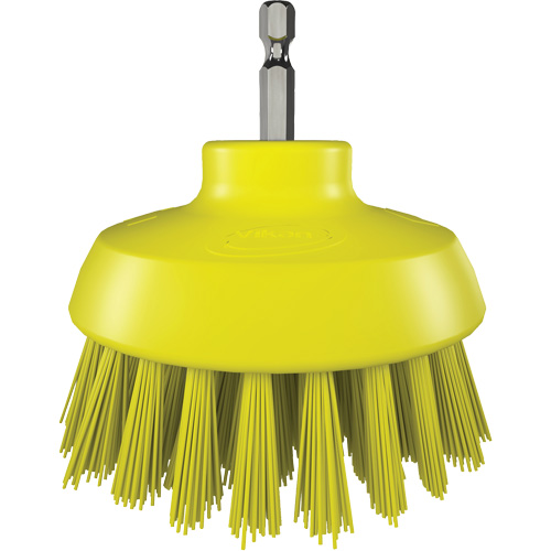 Brosse ronde HyDrive pour perceuse, Soies Tr&egrave;s ferme, Longueur de 3-1/10", Jaune Waymarc Industries Inc