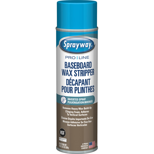Baseboard Wax Stripper with Clinging Foam, 19 oz., Aerosol Can Waymarc Industries Inc