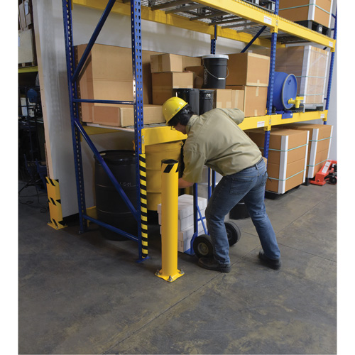 Bollard, Steel, 42" H x 5-1/2" W, Yellow Waymarc Industries Inc