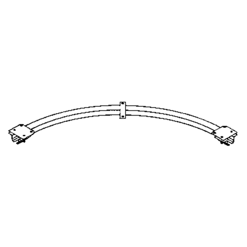 Ceiling Mounted 90° Curved Curtain Partition Track, 3' L Waymarc Industries Inc