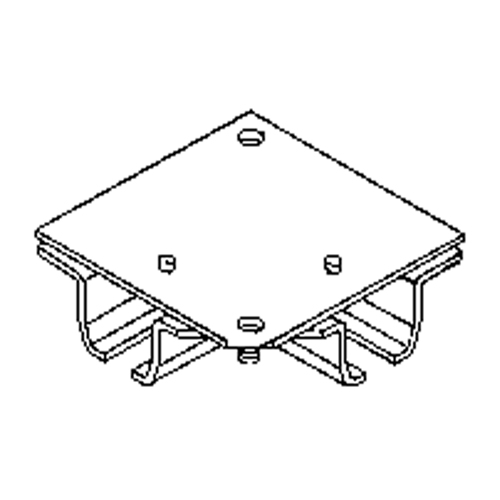 Ceiling Mount Curtain Partition 90° Corner Connector Waymarc Industries Inc