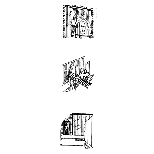 Portes &agrave; lani&egrave;res, 4' x 7' Ouverture de la porte, Largeur des lani&egrave;res 8", &eacute;paisseur  des lani&egrave;res 0,080" Waymarc Industries Inc
