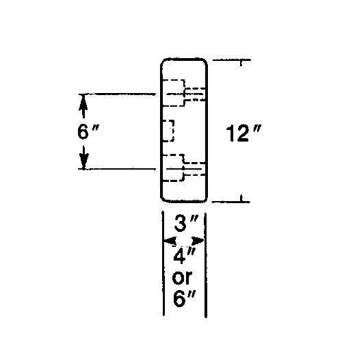 Butoirs de quai en caoutchouc moul&eacute;s, Caoutchouc, 30" la x 4" p x 10" h Waymarc Industries Inc