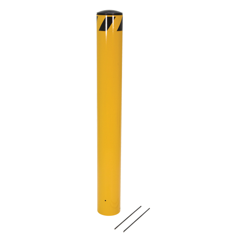 Pour-In-Place Bollards, Steel, 36-1/2" H x 5-9/16" W, Yellow Waymarc Industries Inc