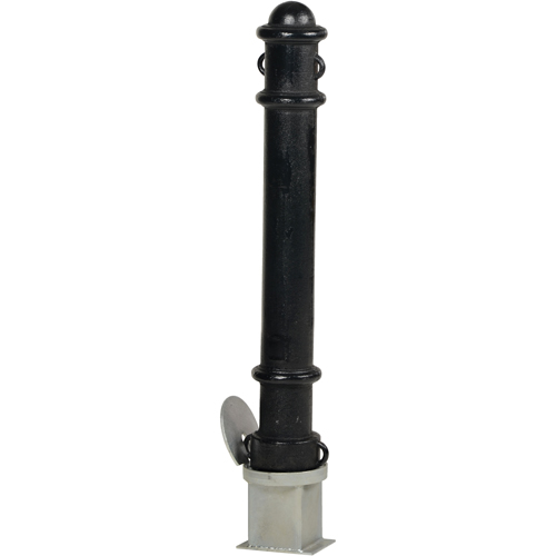 Removable Ornamental Bollards, Steel, 40" H x 4-1/2" W, Black Waymarc Industries Inc
