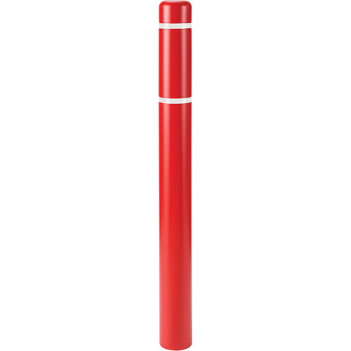 Polyethylene Bollard Covers, 6-5/8" Dia. x 72" L, Red Waymarc Industries Inc