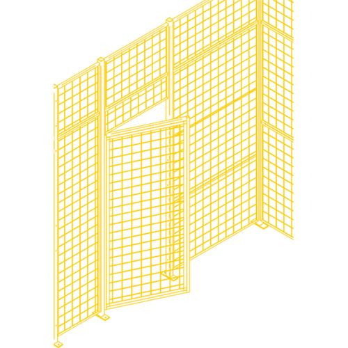 Composantes pour partitions & cloisons grillag&eacute;es - Portes battantes, 4' la x 7' h Waymarc Industries Inc