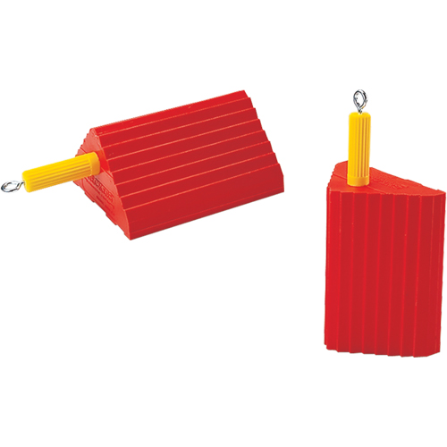 General Purpose Wheel Chocks, Polyurethane, Orange, 10" W x 8-1/2" D x 5" H Waymarc Industries Inc