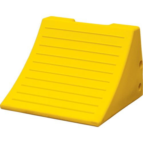 Heavy-Duty Wheel Chocks, Polyurethane, Safety Yellow, 15-1/10" W x 15" D x 11" H Waymarc Industries Inc
