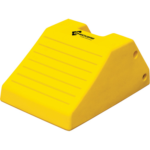 Heavy-Duty Wheel Chocks, Polyurethane, Safety Yellow, 14-9/10" W x 21-9/10" D x 10-3/5" H Waymarc Industries Inc