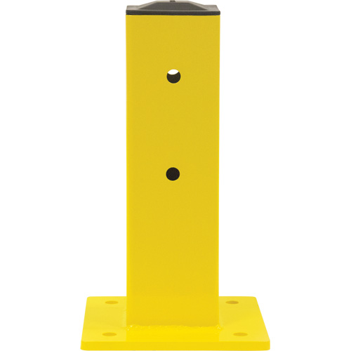 Single Guard Rail Post, Steel, 5" L x 17" H, Safety Yellow Waymarc Industries Inc