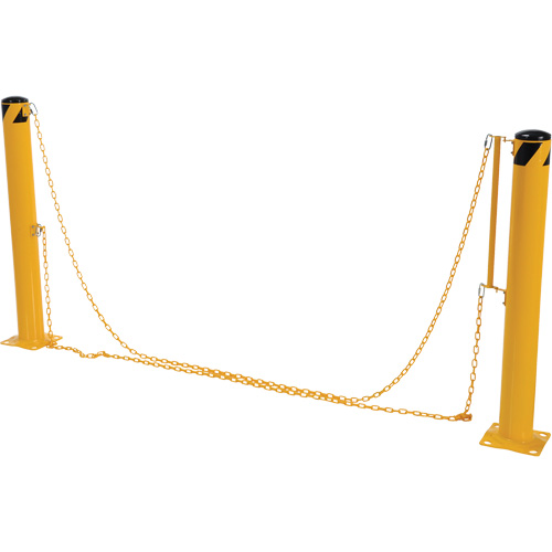 Syst&egrave;me de bornes de protection et chaînes pour quai, Acier, 42" h x 6-5/8" la, Jaune Waymarc Industries Inc