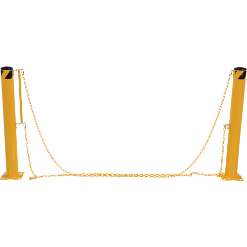 Syst&egrave;me de bornes de protection et chaînes pour quai, Acier, 42" h x 6-5/8" la, Jaune Waymarc Industries Inc