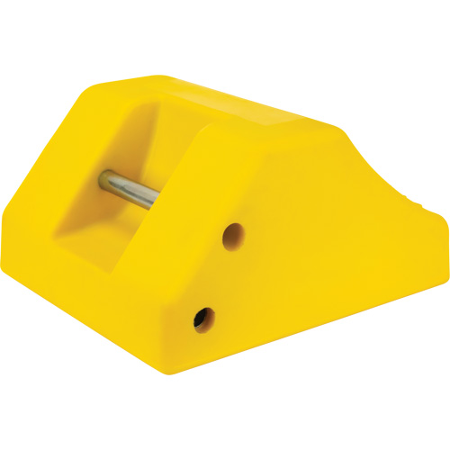 Heavy-Duty Wheel Chocks, Urethane, Yellow, 15-1/2" W x 17-7/10" D x 10" H Waymarc Industries Inc