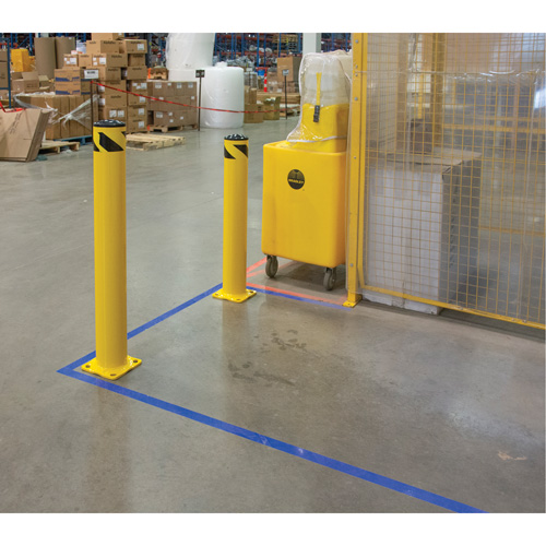 Safety Bollard, Steel, 42" H x 5-1/2" W, Yellow Waymarc Industries Inc