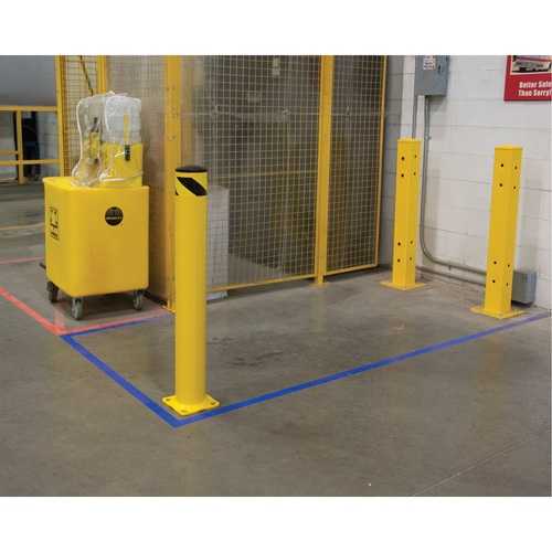 Safety Bollard, Steel, 42" H x 5-1/2" W, Yellow Waymarc Industries Inc