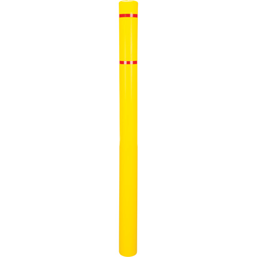 Polyethylene Bollard Cover, 4-1/2" Dia. x 64" L, Red/Yellow Waymarc Industries Inc