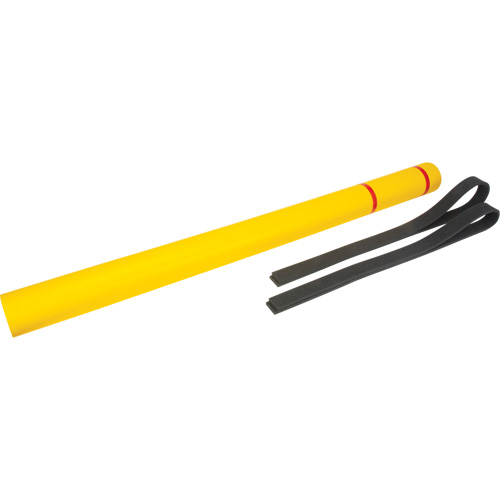 Polyethylene Bollard Cover, 4-1/2" Dia. x 64" L, Red/Yellow Waymarc Industries Inc
