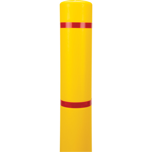 Polyethylene Bollard Cover, 4-1/2" Dia. x 64" L, Red/Yellow Waymarc Industries Inc