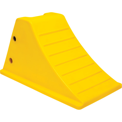 Wheel Chocks with Aluminum Tread, Polyurethane, Safety Yellow, 11-1/4" W x 21" D x 12-1/4" H Waymarc Industries Inc