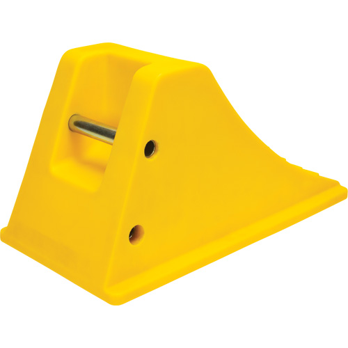 Wheel Chocks with Aluminum Tread, Polyurethane, Safety Yellow, 11-1/4" W x 21" D x 12-1/4" H Waymarc Industries Inc