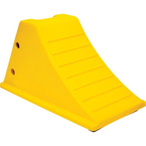 Cales de roue avec surface antid&eacute;rapante en caoutchouc, Polyur&eacute;thane, Jaune, 11-1/4" la x 21" p x 12-1/4" h Waymarc Industries Inc