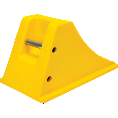 Cales de roue avec surface antid&eacute;rapante en caoutchouc, Polyur&eacute;thane, Jaune, 11-1/4" la x 21" p x 12-1/4" h Waymarc Industries Inc