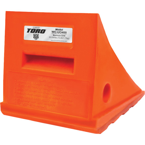 15 Ton General Purpose Wheel Chock, Urethane, Orange Waymarc Industries Inc