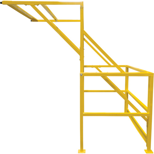 Mezzanine Safety Gate, 70" L x 77" H, 78" Raised, Yellow Waymarc Industries Inc