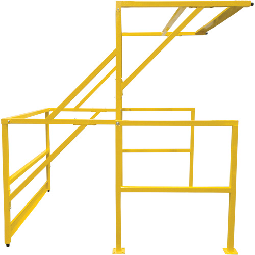 Mezzanine Safety Gate, 70" L x 77" H, 78" Raised, Yellow Waymarc Industries Inc