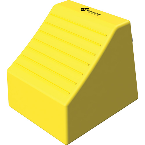 Cale de roue ultra-robuste pour l'exploitation mini&egrave;re Checkers Safety sans support, PEHD, Jaune, 14-1/2" la x 17-1/2" p x 16" h Waymarc Industries Inc
