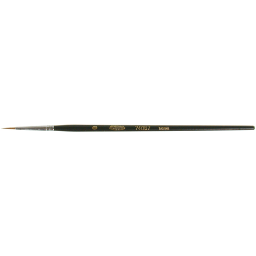 Artist Paint Brush, 1/16" Brush Width, Red Sable, Wood Handle Waymarc Industries Inc