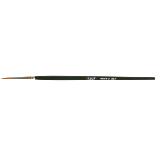 Artist Paint Brush, 3/32" Brush Width, Red Sable, Wood Handle Waymarc Industries Inc