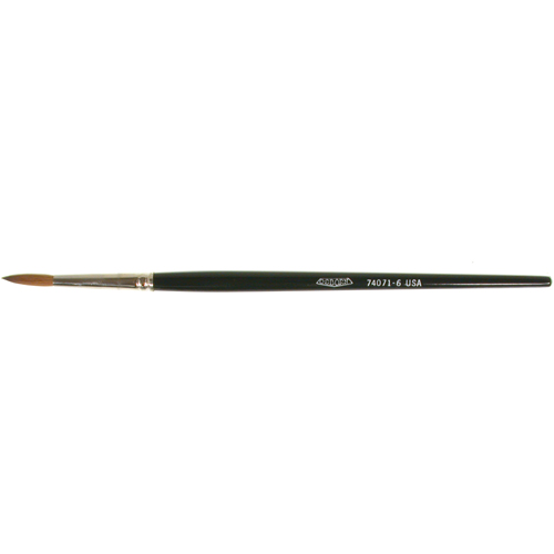 Artist Paint Brush, 5/32" Brush Width, Red Sable, Wood Handle Waymarc Industries Inc