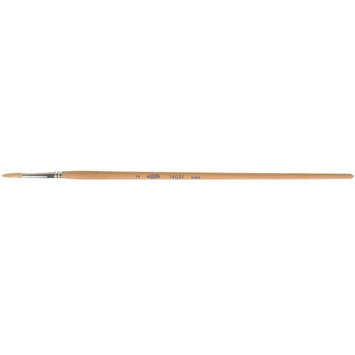 Pure White Bristle Round Marking Paint Brush, 5/32" Brush Width, White China, Wood Handle Waymarc Industries Inc