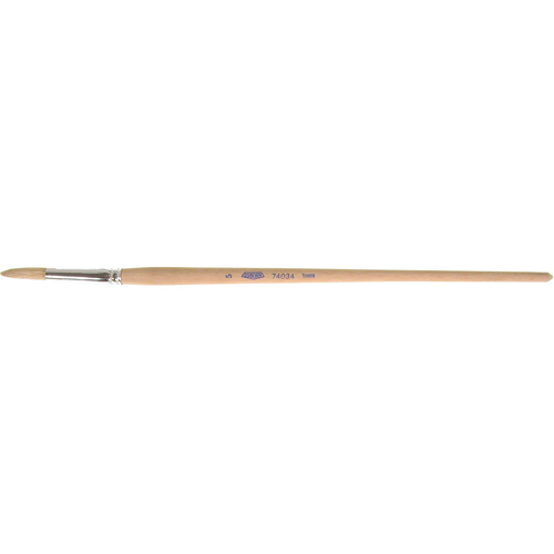 Pinceau de forme ronde en soies blanches pures pour marquage, Largeur de la brosse de 1/4", Soie blanche, Manche &agrave; Bois Waymarc Industries Inc