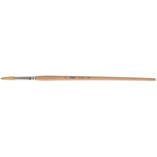 Pure White Bristle Round Marking Paint Brush, 9/32" Brush Width, White China, Wood Handle Waymarc Industries Inc
