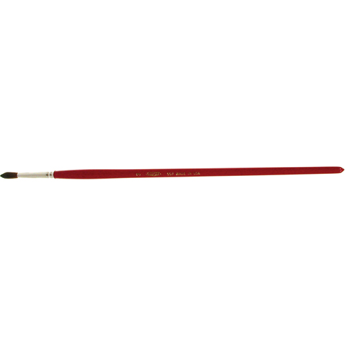 Pinceau de forme ronde pour marquage, Largeur de la brosse de 3/16", Soie de chameau, Manche &agrave; Bois Waymarc Industries Inc