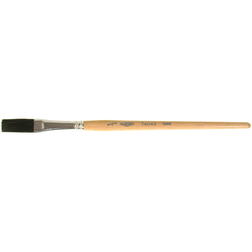 Pinceau une passe, Largeur de la brosse de 1/2", Soie de bœuf, Manche &agrave; Bois Waymarc Industries Inc