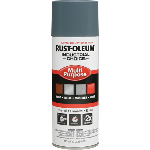 Peinture en a&eacute;rosol &agrave; usages multiples syst&egrave;me 1600 Industrial Choice, Gris machine, Brillant, 12 oz, Canette a&eacute;rosol Waymarc Industries Inc