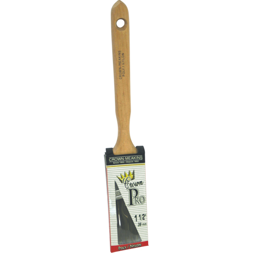 Angular Pro Paint Brush, Poly/Nylon, Wood Handle, 1-1/2" Width Waymarc Industries Inc