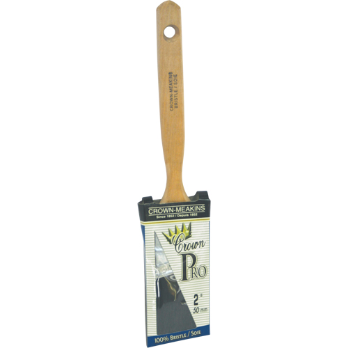 Pinceau &agrave; soies angulaires Crown Pro, Soies, Manche Bois, Largeur de 2" Waymarc Industries Inc