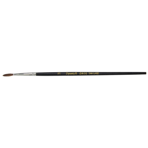 Pinceau pointu &agrave; soies noires pour artiste, Largeur de la brosse de 2,1 mm, Soie de chameau, Manche &agrave; Bois Waymarc Industries Inc