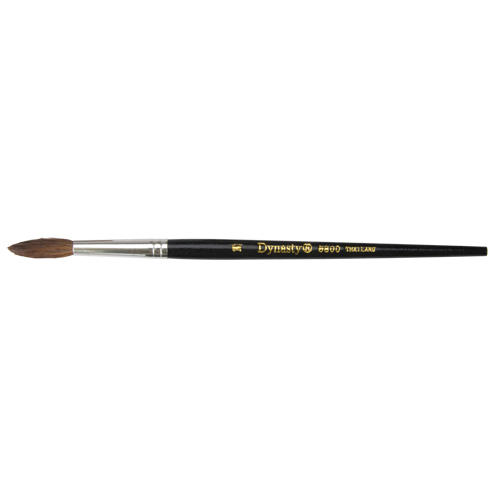 Pinceau pointu &agrave; soies noires pour artiste, Largeur de la brosse de 5,7 mm, Soie de chameau, Manche &agrave; Bois Waymarc Industries Inc
