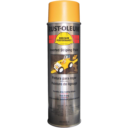 Peinture de traçage en a&eacute;rosol syst&egrave;me 2300 haute performance applicable en position invers&eacute;e, Jaune, 18 oz, Canette a&eacute;rosol Waymarc Industries Inc