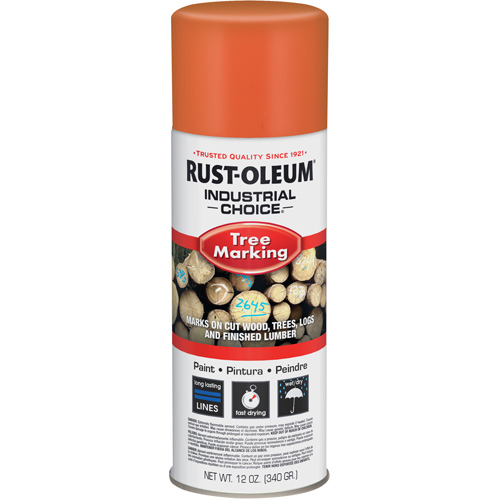 Peinture pour le marquage des arbres Industrial Choice T1600, Orange fluorescent, 16 oz Waymarc Industries Inc